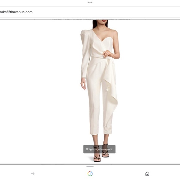 Lavish Alice ruffle trimmed one shoulder jumpsuit